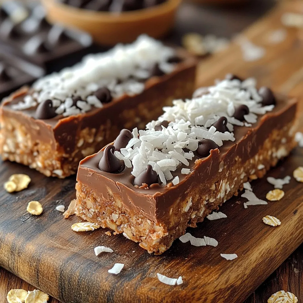No-Bake Chocolate Coconut Energy Bars Easy Recipe
