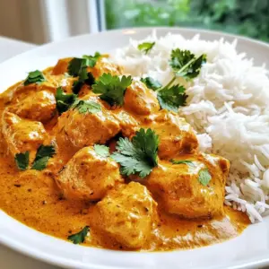 - Chicken and Marinade Components - 500g boneless chicken thighs, cut into bite-sized pieces - 1 cup plain yogurt - Spice Mix for Flavor - 2 tablespoons garam masala - 1 teaspoon ground turmeric - 1 teaspoon chili powder - Additional Cooking Ingredients - 2 tablespoons vegetable oil - 1 medium onion, finely chopped - 3 cloves garlic, minced - 1-inch piece of fresh ginger, grated - 1 can (400g) crushed tomatoes - 1 tablespoon sugar - 1 cup heavy cream - Salt, to taste - Fresh cilantro, chopped, for garnish Gather these items, and you&rsquo;re ready to start! The chicken thighs give a juicy bite. Yogurt makes the chicken tender and tasty. The spices bring rich flavor. You can adjust the chili powder for more heat. The cream adds a lovely richness to the dish. Fresh cilantro adds color and freshness, making your meal pop! {{ingredient_image_2}} To start, we need to marinate the chicken for maximum flavor. In a mixing bowl, combine 500g of boneless chicken thighs with 1 cup of plain yogurt, 2 tablespoons of garam masala, 1 teaspoon of ground turmeric, 1 teaspoon of chili powder, and a pinch of salt. Mix well to coat the chicken pieces. The recommended marination time is at least 30 minutes. However, if you have the time, let it marinate for a few hours. This helps the spices soak in and makes the chicken taste amazing. Next, we will saut&eacute; the onions. Heat 2 tablespoons of vegetable oil in a large skillet over medium heat. Add 1 medium onion, finely chopped, and saut&eacute; for about 5-7 minutes. You want them to turn a nice golden brown color. Stir them occasionally to cook them evenly. Adding garlic and ginger is very important in butter chicken. After the onions are golden, add 3 cloves of minced garlic and 1-inch piece of grated fresh ginger to the skillet. Stir-fry for about 2 minutes. This will make your kitchen smell wonderful! Now it&rsquo;s time to cook the chicken. Add the marinated chicken to the skillet. Spread it out evenly. Cook for about 6-8 minutes, turning occasionally. You want the chicken to be browned on all sides. This step is crucial for flavor. Once the chicken is browned, it's time to add the tomatoes. Pour in 1 can of crushed tomatoes and add 1 tablespoon of sugar. Stir everything together to combine. Bring this mixture to a gentle simmer. Let it simmer for about 10 minutes. This helps all the flavors develop nicely. Now, we will make the sauce creamy. Lower the heat and slowly stir in 1 cup of heavy cream. Make sure it blends well into the sauce. Let it cook for an extra 5 minutes. This step makes the sauce luscious and rich. Taste the sauce and adjust the seasoning with salt as needed. It&rsquo;s important to make sure the flavors are just right! For garnishing, sprinkle fresh chopped cilantro on top. This adds color and flavor. Serve the butter chicken over fluffy basmati rice or with warm naan bread. For a stunning finish, drizzle a little cream over the top. Enjoy your meal with a smile! Quick Cooking Techniques You can save time by using boneless chicken thighs. They cook faster and stay moist. Also, cut your chicken into small pieces. This helps them cook evenly and quickly. Prepping Ingredients Ahead of Time Chop your onions, garlic, and ginger the night before. You can also marinate the chicken a few hours or even a day early. This lets the flavors soak in. Ready ingredients make cooking much faster. Using Fresh vs. Dried Spices Fresh spices give a brighter taste. Use fresh ginger and garlic when you can. Dried spices are great too, but fresh adds a punch. Try to use both for a deeper flavor. Marination and Its Impact on Taste Marinating chicken in yogurt and spices is key. It makes the chicken tender and full of flavor. A longer marination time means more taste. Aim for at least 30 minutes; however, a few hours is best. Customizing Heat to Suit Preferences You can control how spicy your butter chicken is. Use less chili powder for mild flavor. If you want more heat, add extra chili powder or fresh chilis. Taste as you go for the best balance. Balancing Flavors in the Sauce If the sauce is too spicy, add sugar or cream. This helps mellow the heat. Always taste before serving. Adjust salt and sugar to make the dish just right for your taste. Pro Tips Marinate Longer for Depth: For the best flavor, marinate the chicken thighs for a few hours or overnight. This allows the spices to penetrate the meat more deeply, resulting in a richer taste. Adjust Spice Levels: If you prefer a milder dish, reduce the chili powder and garam masala. Conversely, if you like it spicier, consider adding fresh chopped green chilies or a pinch of cayenne. Use Homemade Garam Masala: For an authentic taste, consider making your own garam masala blend using whole spices. Toasting and grinding your spices will significantly enhance the flavor profile of the dish. Finish with Fresh Herbs: Always garnish with fresh cilantro just before serving. This not only adds a pop of color but also a burst of freshness that complements the rich flavors of the butter chicken. {{image_4}} Using Chicken Breast vs. Thighs I prefer chicken thighs for butter chicken. They stay juicy and tender. Chicken breast can work, but it may dry out. If you want a leaner option, use chicken breast. Just watch the cooking time to keep it moist. Plant-Based Options for Vegetarian Versions For a tasty vegetarian butter chicken, use tofu or chickpeas. Firm tofu absorbs flavors well. Cut it into cubes and use the same marinade. Chickpeas add protein and a nice texture. You can also try cauliflower for a veggie twist, or lentils for heartiness. Instant Pot Butter Chicken The Instant Pot makes this dish quick and easy. Start by marinating the chicken as usual. Saut&eacute; the onions, garlic, and ginger in the pot. Then add the marinated chicken and crushed tomatoes. Cook on high pressure for about 10 minutes. Stir in cream after releasing the pressure for a creamy finish. Slow Cooker Method for Convenience For a set-it-and-forget-it option, use a slow cooker. Marinate the chicken and place it in the cooker. Add the saut&eacute;ed onions, garlic, ginger, tomatoes, and spices. Cook on low for 6-8 hours or high for 3-4 hours. Stir in the cream at the end for richness. Incorporating Different Spices You can change the flavor with different spices. Try adding cumin for warmth or cinnamon for sweetness. A bit of cardamom can add a nice touch, too. Adjust spices according to what you enjoy most. Adding Vegetables or Legumes Feel free to add veggies to your butter chicken. Spinach or peas brighten up the dish. You can also mix in lentils for added protein. This keeps the meal balanced and nutritious while boosting flavor. - Best Containers for Storage: Use airtight containers to keep your butter chicken fresh. Glass containers work well and are easy to clean. You can also use plastic containers that seal tightly. Make sure they are food-safe. - Refrigeration vs. Freezing: Store leftovers in the fridge for up to 3 days. If you want to keep it longer, freeze it for up to 3 months. Just remember to thaw it in the fridge before reheating. - Maintaining Creaminess When Reheating: When reheating, add a splash of heavy cream or milk. This keeps the sauce creamy and smooth. Stir well to blend the cream into the sauce. - Suggested Methods for Flavor Retention: The best way to reheat is on the stove over low heat. Stir often to prevent burning. You can also use the microwave, but cover it to keep moisture in. Heat in short bursts, stirring in between to keep it even. Butter chicken is a popular Indian dish. It features tender chicken cooked in a rich and creamy tomato sauce. The dish uses spices like garam masala, turmeric, and chili powder for flavor. You can serve butter chicken with rice or naan. The creamy sauce makes it comforting and delicious. Yes, you can make this recipe gluten-free. Use gluten-free yogurt instead of regular yogurt. Make sure to check the spices for any hidden gluten. You can also serve it with rice instead of naan. This way, everyone can enjoy it without worry. To make butter chicken spicier, add more chili powder to the marinade. You can also use fresh green chilies for extra heat. Consider adding a dash of cayenne pepper while cooking. Taste the sauce as you go and adjust the spice to match your liking. You can use store-bought curry sauce for a quicker option. It saves time, but the flavor may differ from homemade. Always check the ingredients for quality. If you want a richer taste, add fresh cream and spices to the sauce. This way, you can enjoy a balance of convenience and flavor. Butter chicken lasts for about 3 to 4 days in the fridge. Store it in an airtight container to keep it fresh. If you want to keep it longer, consider freezing it. When reheating, do so on low heat to avoid separating the cream. This ensures your meal stays delicious. In this blog post, we explored how to make delicious butter chicken from scratch. We covered key ingredients, marinating techniques, and cooking steps for the best flavor. I shared tips on adjusting spices and saving time in the kitchen. You learned about different cooking methods and variations to keep it fresh. Don&rsquo;t forget to store leftovers properly and reheat them to keep the creaminess. Enjoy your cooking journey and make this dish your own!